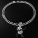 New diamond inlaid cute dancing panda alloy pendant necklace, hip-hop exaggerated and cool clothing accessories_ipsvogv.com