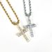 New Copper Inlaid Zircon Pendant Necklace Trendy Classic Punk Style Cross Choker_ipsvogv.com