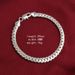 Silver Plated Side Bracelet For Men Women, Korean And Japanese Style, Unique Cool Hip-Hop Ins Niche Simple Design 5MM_ipsvogv.com