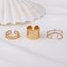 Hot Selling Wide Cut Hollow Chain Ring For Women With Double-layer Open 3-piece Set_ipsvogv.com