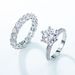 Full Inlaid With Brilliant Moissanite Couple Ring Female S925 Silver Shining Moissanite Engagement Ring Light Luxury_ipsvogv.com