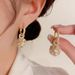Unique Exquisite Trendy Cat's Eye Stone Ball Two-Way Wear Light Luxury High-End Fashion Elegant Socialite Style Earrings_ipsvogv.com