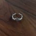 S Pure Silver Iris Cross Diamond Opening Ring, Fashionable, Simple, High-end, Niche Design, Light Luxury, Versatile_ipsvogv.com