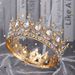 High End Luxury Crystal Bridal Headdress Alloy Large Round Crown Wedding Hair Accessories Banquet Hair Crown_ipsvogv.com
