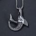 New Nordic Mythical Shark Shaped Titanium Steel Men's Pendant Necklace_ipsvogv.com