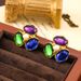Middle aged vintage with court style, three color glazed pearl earrings, female niche design, French earrings_ipsvogv.com