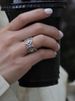 Exquisite Lace Zircon Hollowed Out Ring, Female Niche Design, High-end, Light Luxury Temperament, Index Finger Ring_ipsvogv.com