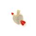Hip Hop Diamond Red Love Necklace With One Arrow Through Heart Environmental Protection Electroplated Cupid Pendant_ipsvogv.com