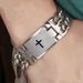 Men's Jewelry Cross Double Row Denim Chain Titanium Steel Jewelry Stainless Steel Bracelet_ipsvogv.com