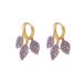 2024 New Women's with Minimalist Leaf Set Amethyst Design, Unique Earrings, Versatile Earrings_ipsvogv.com