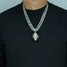 New Hot Selling Double-sided Oval Rugby Alloy Pendant, Personalized And Trendy Men's Cuban Chain Necklace_ipsvogv.com