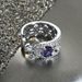 zircon Design A Niche High-end Of Honeycomb Opening For Women's Light Luxury Hollow Out Nine Purple Fire Free Ring_ipsvogv.com