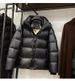 Women's Clothing Black and gold winter coats jacket windproof short winter coats jacket women new winter high end off season thickened couple hooded outer_ipsvogv.com