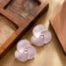 Fashionable Baked Paint Flower Earrings, Exaggerated Temperament, High-end Commuting Silver Needle Earrings_ipsvogv.com
