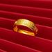 Fashionable Color Baifu Ring For Men Women, Simple And Versatile, Adjustable Sand Gold Ring, No Fading_ipsvogv.com