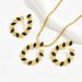 2024 Summer New Women's Earring Necklace Set with Small Leaf Drop Oil Design Long Chain_ipsvogv.com