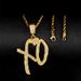 New alloy pendant with English letters XO, creative and niche style, hip-hop necklace_ipsvogv.com
