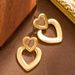 Fahionable Hollowed Out Bruhed Double Heart Pendant For Women With A High-end Feel, Light Luxury Ilver Needle_ipsvogv.com