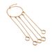 Metal Men And Women Fashion Ring Bracelet Integrated Personality Hip-Hop Style Silver Back Chain_ipsvogv.com