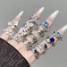 blue Rose Niche Small Butterfly Design Zircon Open Ring, Layered And Personalized Light Luxury High-end Ring For Women ,_ipsvogv.com