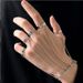 Metal Men And Women Fashion Ring Bracelet Integrated Personality Hip-Hop Style Silver Back Chain_ipsvogv.com