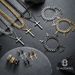 Titanium Steel Retro Cross Pendant Combination Set New Jewelry Necklace Bracelet Earrings Ring Four Piece Accessories_ipsvogv.com
