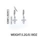 Cross Hao Shi Titanium Steel Earrings For Men, Trendy And Non Fading, Silver Needles, High Grade Accessories, Women's_ipsvogv.com