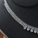 Simple Temperament Rhinestone Necklace Bride Wedding Dress Accessories Regular Chain Earrings Two-piece Set_ipsvogv.com