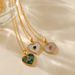 Popular mother of pearl clavicle necklace retro color preserving copper plated K real gold temperament high end business love necklace_ipsvogv.com