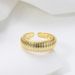 Unisex Version Of High Grade Ring Personality Wave Pattern Retro Simple Ring Fashion Opening Adjustable Ring_ipsvogv.com