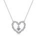 model Bright And Smart Moissanite Necklace S925 Silver Twisted Heart Shaped Inlaid Colored Gemstone Clavicle Chain Light Luxury_ipsvogv.com