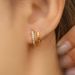 Women's Jewelry S925 Silver Needle Geometric Zircon Earrings Simple Lines Simple Niche Design Sense Net Temperament Earrings_ipsvogv.com