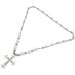 Sweet Cool Style Cross Pendant Pearl Diamond Splice Necklace Women Wear Collar Chain Neckchain_ipsvogv.com