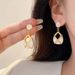 Women's earrings style retro burgundy earrings niche design earrings 2023 new high-end earrings women's high-end earrings_ipsvogv.com