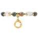 Ancient Golden Dragon Head Pendant 8mm Round Beads Natural Stone Bracelet Female Elastic Adjustable_ipsvogv.com
