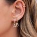 Gold Plated 26 Letter Zircon Earrings High End Niche Earrings Exquisite Ear Clips Temperament Earrings_ipsvogv.com