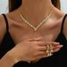 2024 Yiwu Jewelry Women's Decoration Fashion Banquet Wedding Party Elegant Temperament Set Necklace Earrings_ipsvogv.com