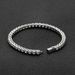 Men's Jewelry Hip Hop Zircon Bracelet 4mm Spring Buckle Stainless Steel Tennis Chain Boys High Grade Titanium Steel Bracelet_ipsvogv.com