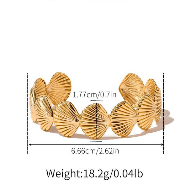 Summer Beach Vacation Ocean Element Shell Bracelet Open Design Jewelry Fashion All Match Color Preserving Bracelet_ipsvogv.com