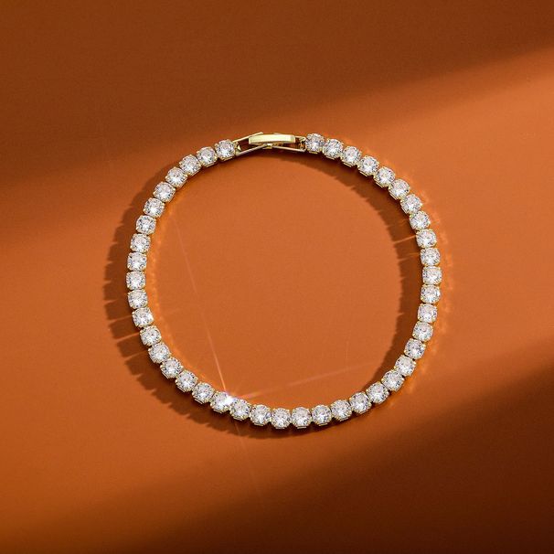 Bracelet Trendsetter Hip-hop Ins Minimalist Artificial Inlay With Zircon Full Diamond Girlfriends , Light Luxury_ipsvogv.com