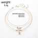 Environmental Friendly Alloy Fashionable And Personalized Gold Dot Diamond Constellation Pattern 3-piece Set Necklace_ipsvogv.com