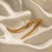 Fashionable Versatile New Titanium With Gold Stainless Steel Beads, Long Tassel Earrings And Accessories_ipsvogv.com