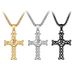 Celtic knot hollow titanium steel cross necklace neutral style men and women wear eternal knot pendant_ipsvogv.com