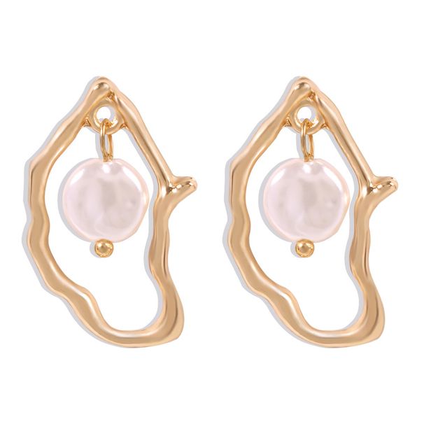 E8368 fashion style niche irregular pearl feminine elegance, earrings, new trend_ipsvogv.com