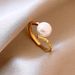 Pearl Bamboo Knot Women's Design, Versatile Light Luxury, High-end Feeling, Index Finger Ring, High Luxury Gift_ipsvogv.com
