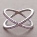Cao Shi's New Simple Elegant Cross Inlaid Zirconia Diamond Copper Ring Is A Fashionable And Versatile Street Photography_ipsvogv.com