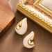 Fashionable And Exquisite Striped Teardrop Shaped For Women With A Sense Of Light Luxury, Niche Personality, Silver_ipsvogv.com