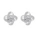 hot selling thread flower rotating earrings Korean lucky clover necklace set four leaf clover earrings_ipsvogv.com