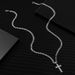 1 Fashionable Hip-hop Personalized Necklace Transparent Rhinestone Pendant, Suitable For Daily Wear By Men And Women_ipsvogv.com
