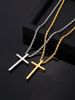 Hip-Hop Cross 304 Stainless Steel Plating Gold Plated Silver Plated Men's Pendant Necklace_ipsvogv.com